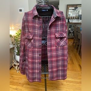 Croft & Barrow red, plaid, thick, button down
